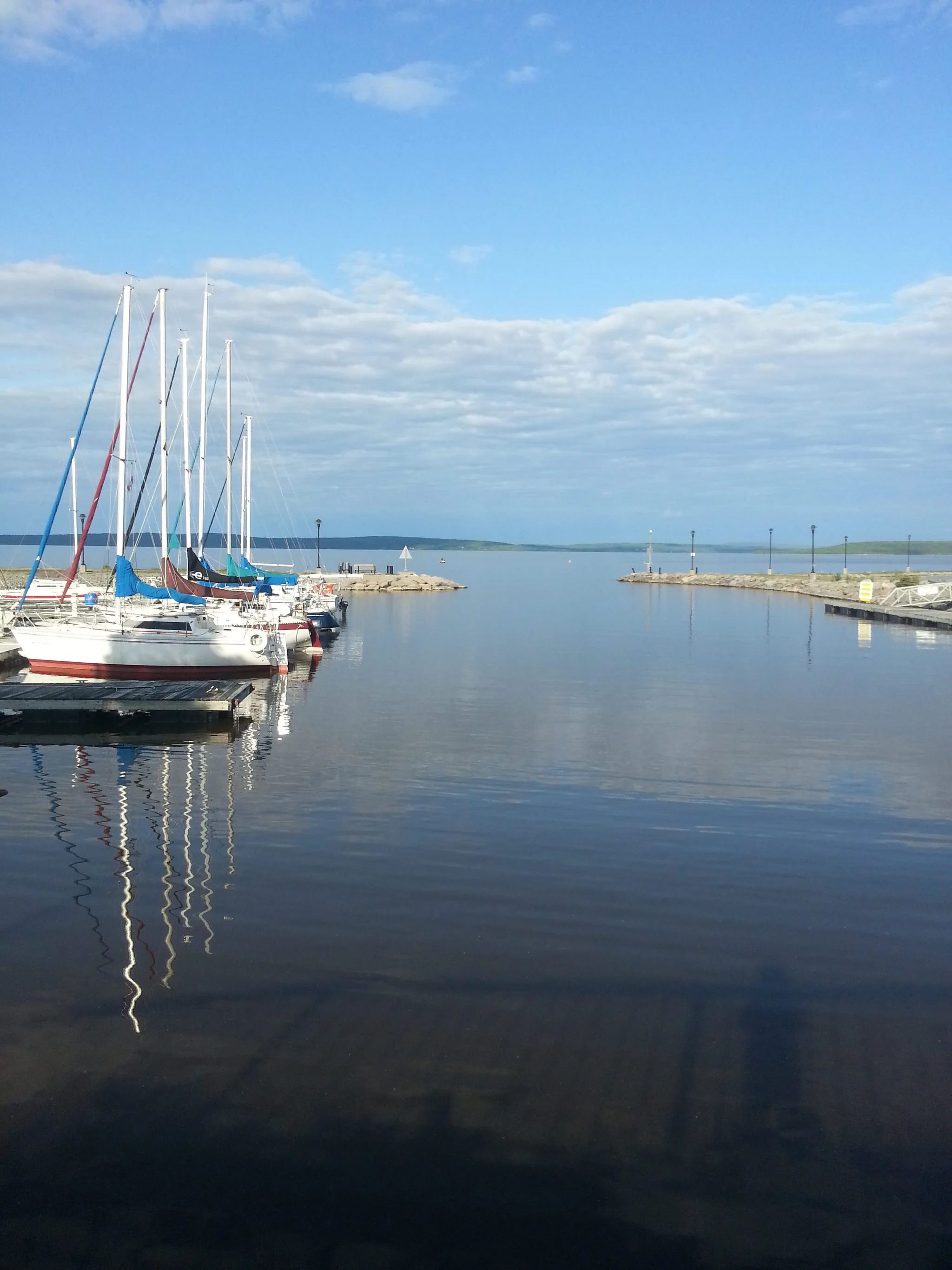 Sailboats in Haileybury Marina